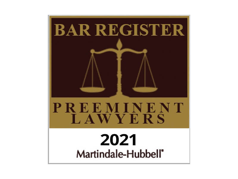 Martindale-Hubbell Bar Registered Preeminent Lawyer